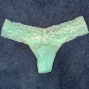 Teal blue thong